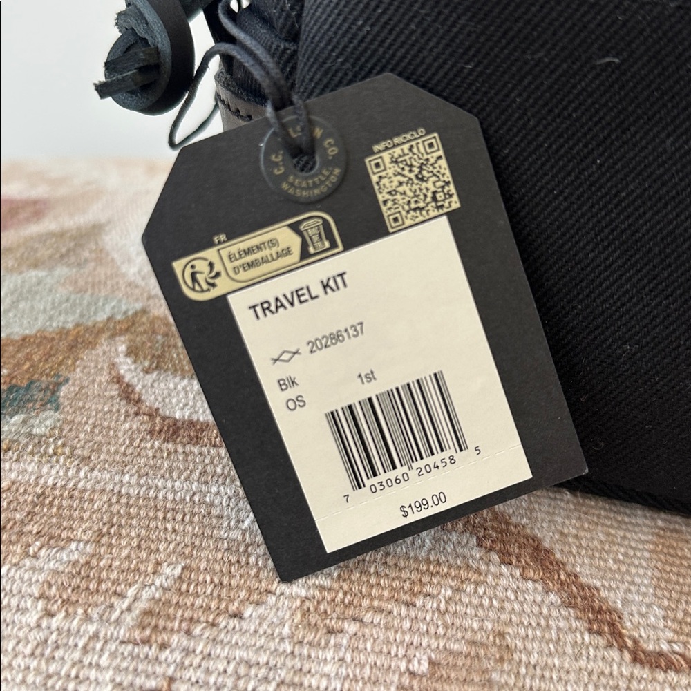 Filson Rugged Twill Dopp Black Toiletry Kit NWT - Picture 2 of 8